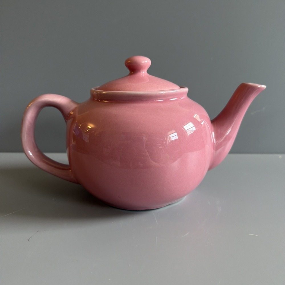 Old Amsterdam Porcelain Works Rose Pink Tea Pot With Lid #1701 4.5Cup